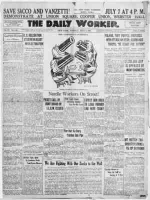 The Daily Worker Newspaper July 5, 1927 kapağı