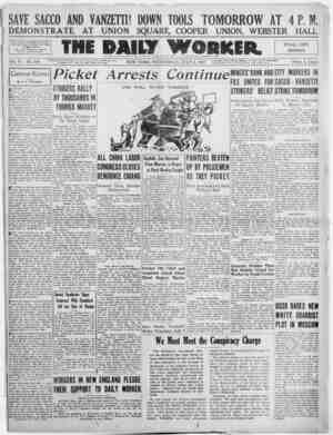 The Daily Worker Newspaper July 6, 1927 kapağı