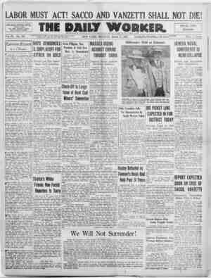 The Daily Worker Newspaper July 11, 1927 kapağı