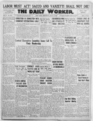 The Daily Worker Newspaper July 14, 1927 kapağı