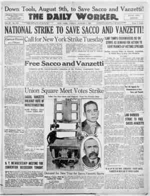 The Daily Worker Newspaper August 5, 1927 kapağı