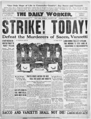 The Daily Worker Newspaper August 9, 1927 kapağı