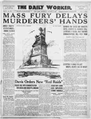 The Daily Worker Newspaper August 11, 1927 kapağı