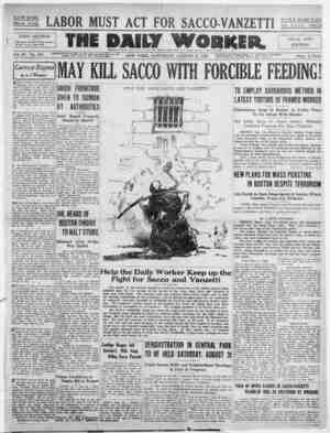 The Daily Worker Newspaper August 13, 1927 kapağı