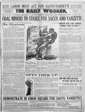 The Daily Worker Newspaper August 18, 1927 kapağı