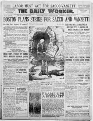 The Daily Worker Newspaper August 19, 1927 kapağı