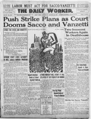 The Daily Worker Newspaper August 20, 1927 kapağı