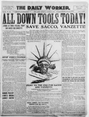 The Daily Worker Newspaper August 22, 1927 kapağı
