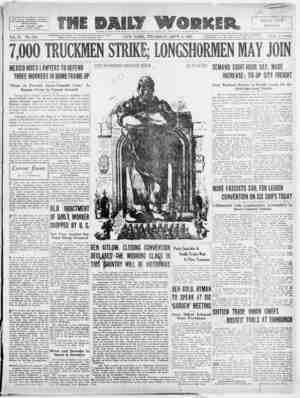 The Daily Worker Newspaper September 8, 1927 kapağı