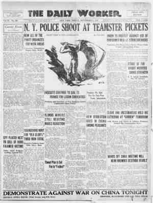 The Daily Worker Newspaper September 9, 1927 kapağı