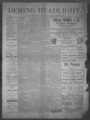 Deming Headlight Newspaper 4 Ekim 1890 kapağı