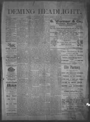 Deming Headlight Newspaper 4 Temmuz 1891 kapağı