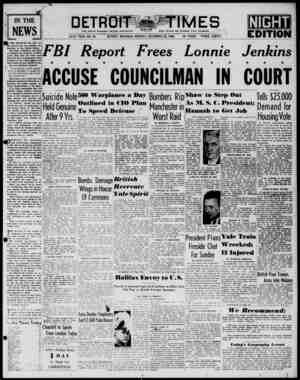 Detroit Evening Times Newspaper December 23, 1940 kapağı