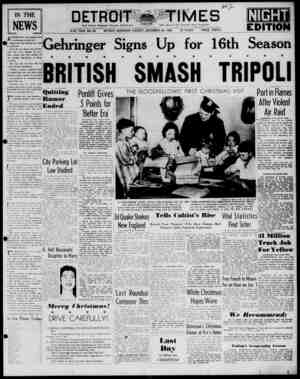 Detroit Evening Times Newspaper December 24, 1940 kapağı