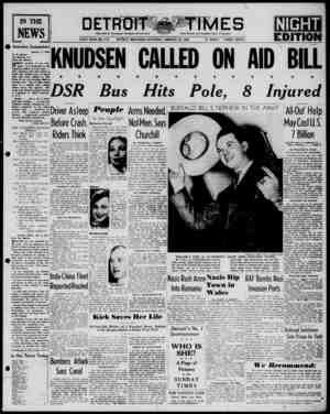 Detroit Evening Times Newspaper January 18, 1941 kapağı