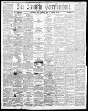 Der Deutsche Correspondent Newspaper 22 Ocak 1866 kapağı