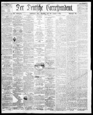 Der Deutsche Correspondent Newspaper 30 Ocak 1866 kapağı