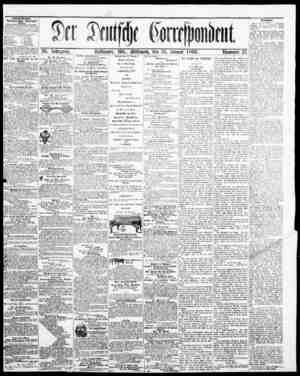 Der Deutsche Correspondent Newspaper 31 Ocak 1866 kapağı