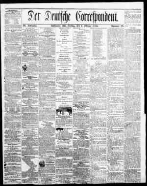 Der Deutsche Correspondent Newspaper 2 Şubat 1866 kapağı