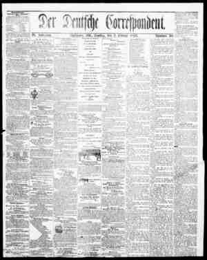 Der Deutsche Correspondent Newspaper 3 Şubat 1866 kapağı