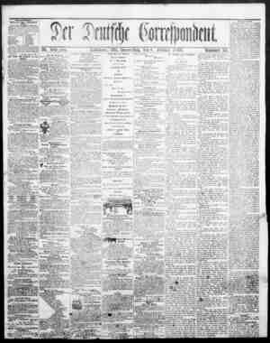 Der Deutsche Correspondent Newspaper 8 Şubat 1866 kapağı