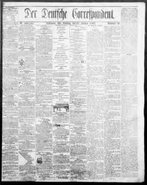 Der Deutsche Correspondent Newspaper 10 Şubat 1866 kapağı