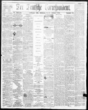 Der Deutsche Correspondent Newspaper 21 Şubat 1866 kapağı