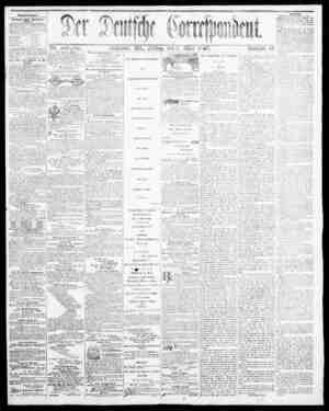 Der Deutsche Correspondent Newspaper 2 Mart 1866 kapağı