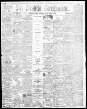 Der Deutsche Correspondent Newspaper 3 Mart 1866 kapağı