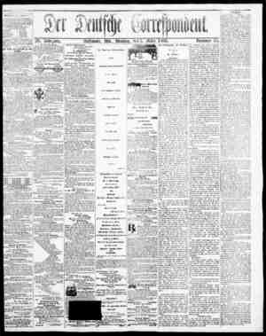 Der Deutsche Correspondent Newspaper 5 Mart 1866 kapağı
