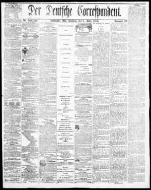 Der Deutsche Correspondent Newspaper 6 Mart 1866 kapağı