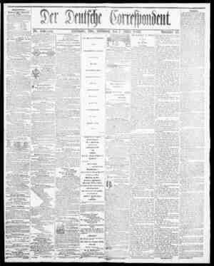 Der Deutsche Correspondent Newspaper 7 Mart 1866 kapağı