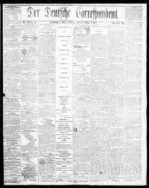 Der Deutsche Correspondent Newspaper 9 Mart 1866 kapağı