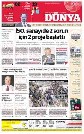  RESMİ GAZETE'DE YAYINLANDI Sanayide yeni strateji: Yerli, yenilikçi ve yeşil üretim Türkiye'nin 2015-2018 yılla- rı arasında