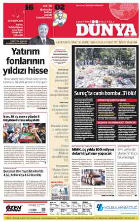  YÖNETİM KURULU BAŞKANI HAMDİ AKIN: Yatırım fonlarının yıldızı hisse Hisse senedi payı yüksek olan yatırım fonlarının bir...