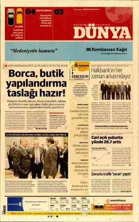  © YAPILANDIRMADA ARTIK GELİR İDARESİ YETKİLİ KILINIYOR Borca, butik yapılandırma taslağı hazır! Vergisini düzenli ödeyen...