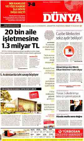  KREDİ DERECELENDİRME KURULUŞU STANDARD&POORS: 20 bin aile işletmesine 1.3 milyar TL DÜNYA, 2018'de uygulanacak hayvancılık