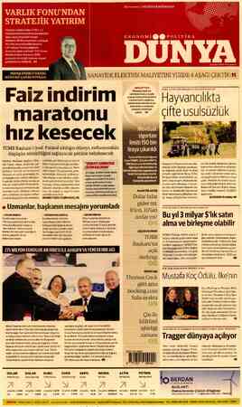  SEPAŞ ENERJİ GENEL MÜDÜRÜ ÇAĞRI POYRAZ: Faiz indirim maratonu hız kesecek TCMB Başkanı Uysal: Parasal sıkılığın düzeyi,...