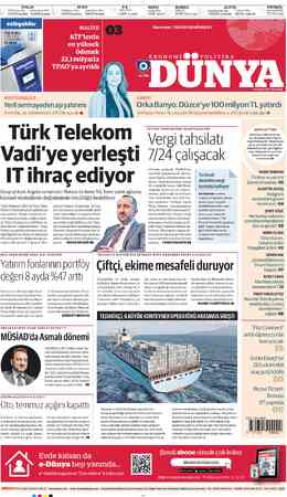  DOLAR ; EURO - €/$ REPO ; BORSA 5 ALTIN PETROL / TCMBSatış (Dün) Serbest Piyasa (Dün) /  TCMBSatış (Dün) Serbest Piyasa (Dün)