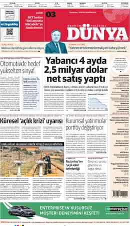  DOLAR l EURO €/$ REPO BORSA ALTIN PETROL 'TCMBSatış (Dün) Serbest Piyasa (Dün) Z TCMBSatış (Dün) Serbest Piyasa (Dün) Z...