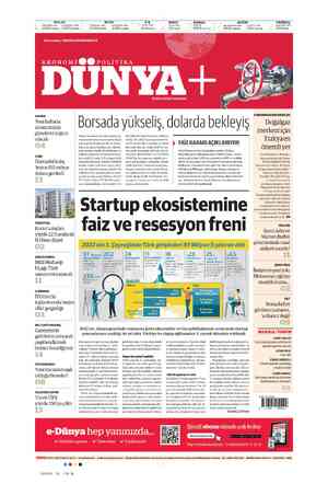  — DOLAR | EURO - €/$ REPO BORSA ALTIN PETROL TCMEBSatış (Dün) — | SerbestPiyasa (Dün) * / TCMBsatış (Dün) Serbest Piyasa...