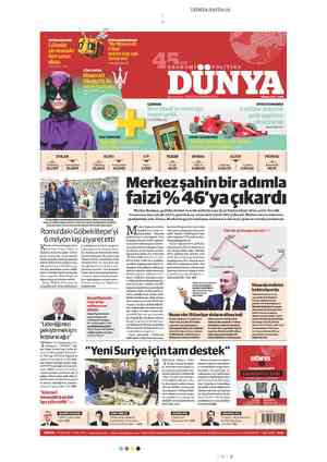  MODA&YAŞAM DOLAR H G v TCMBSatış — | SerbestPiyasa 38,129'7 W 38,0697 DÜNYANINEKRANI Volkan DEMİRKUŞAK s06 —4 U TCMBSatış W
