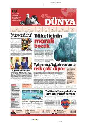  POLİTİKA Çocuklar geleceğimizin en büyük güvencesidir DOLAR A TCMBSatış —| SerbestPiyasa 38,2001 W 38,2606 EURO €/$ v v...