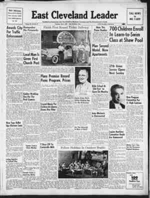 East Cleveland Leader Newspaper July 2, 1953 kapağı