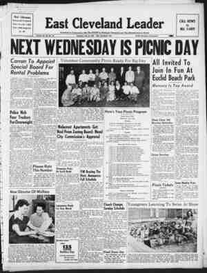 East Cleveland Leader Newspaper July 16, 1953 kapağı