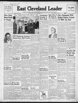 East Cleveland Leader Newspaper August 6, 1953 kapağı