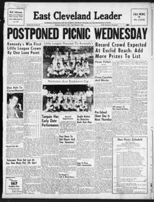 East Cleveland Leader Newspaper August 27, 1953 kapağı