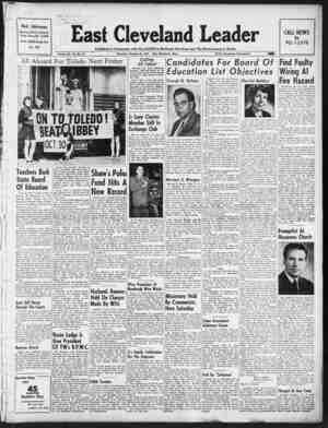 East Cleveland Leader Newspaper October 22, 1953 kapağı