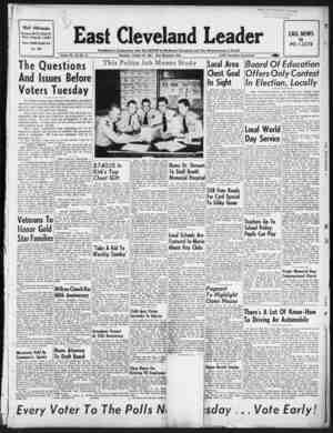 East Cleveland Leader Newspaper October 29, 1953 kapağı