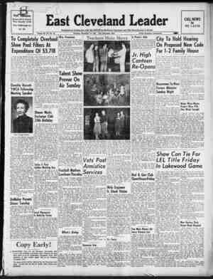 East Cleveland Leader Newspaper November 12, 1953 kapağı
